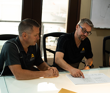 employees at conference table