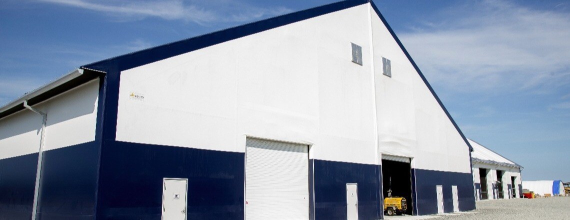 Fabric mining building in Canada by Legacy Building Solutions