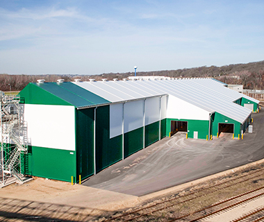 fabric bulk storage building