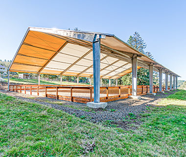 fabric equestrian building