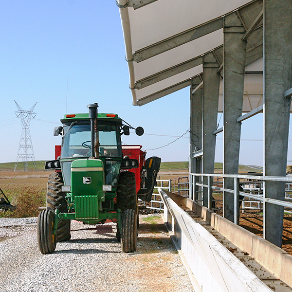 tractor by fabric eave