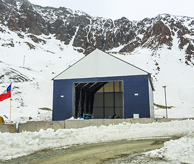 fabric mining building in Chile