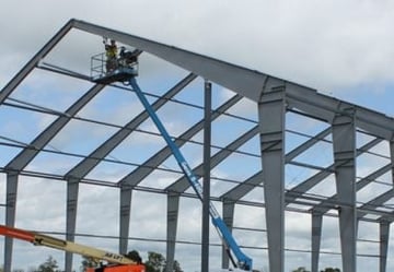 Fabric Structures with Rigid Steel Frame Construction