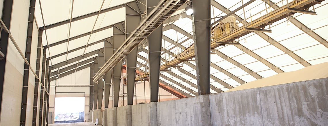 tension fabric building for fracking