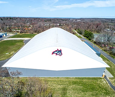 custom tension fabric building for college sports