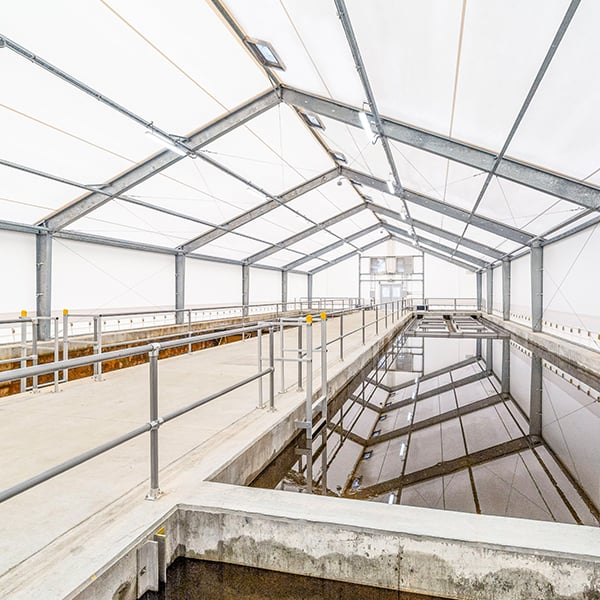 tension fabric wastewater building